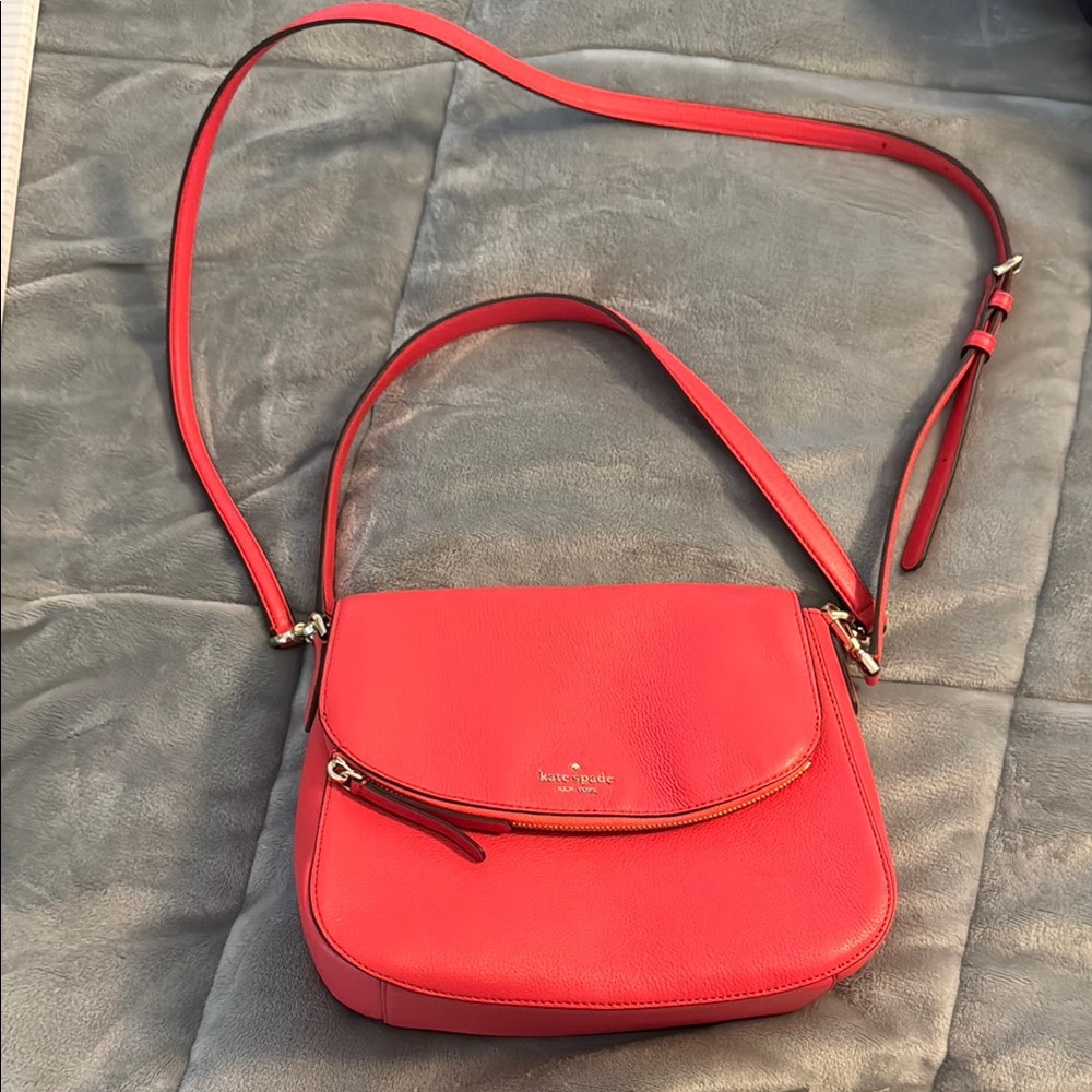 Kate Spade Minimalist Crossbody Bag Deep Fushia color
